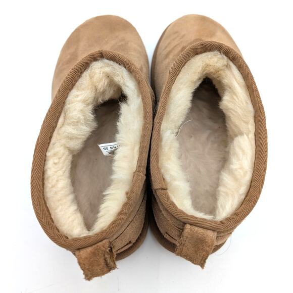 UGG Classic Ultra Mini Sheepskin Winter Boots Women's Chestnut Size US7 EU38 - Picture 10 of 13